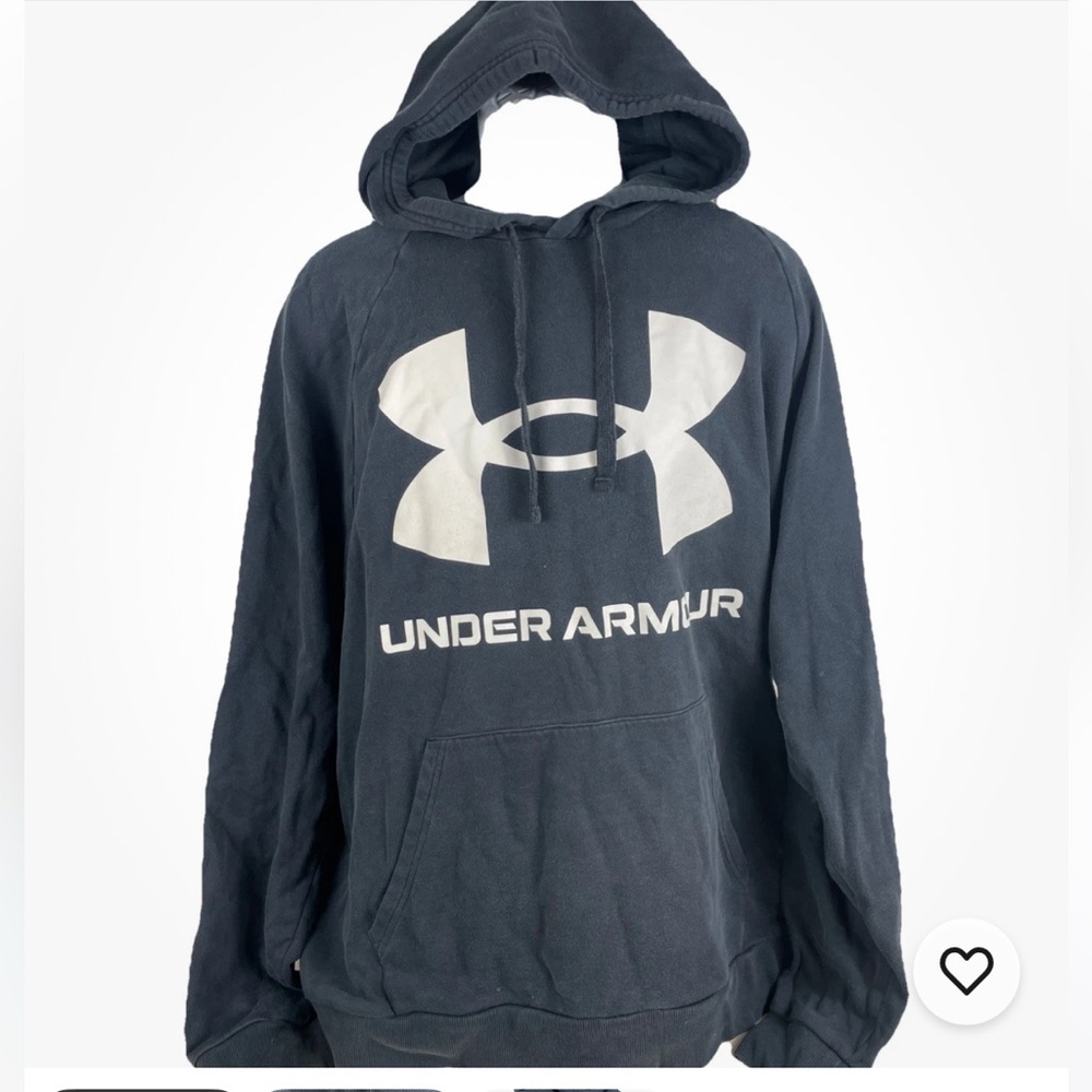 Under Armour Cold Gear Hoodie Mens XL Loose Black Pullover Drawstring